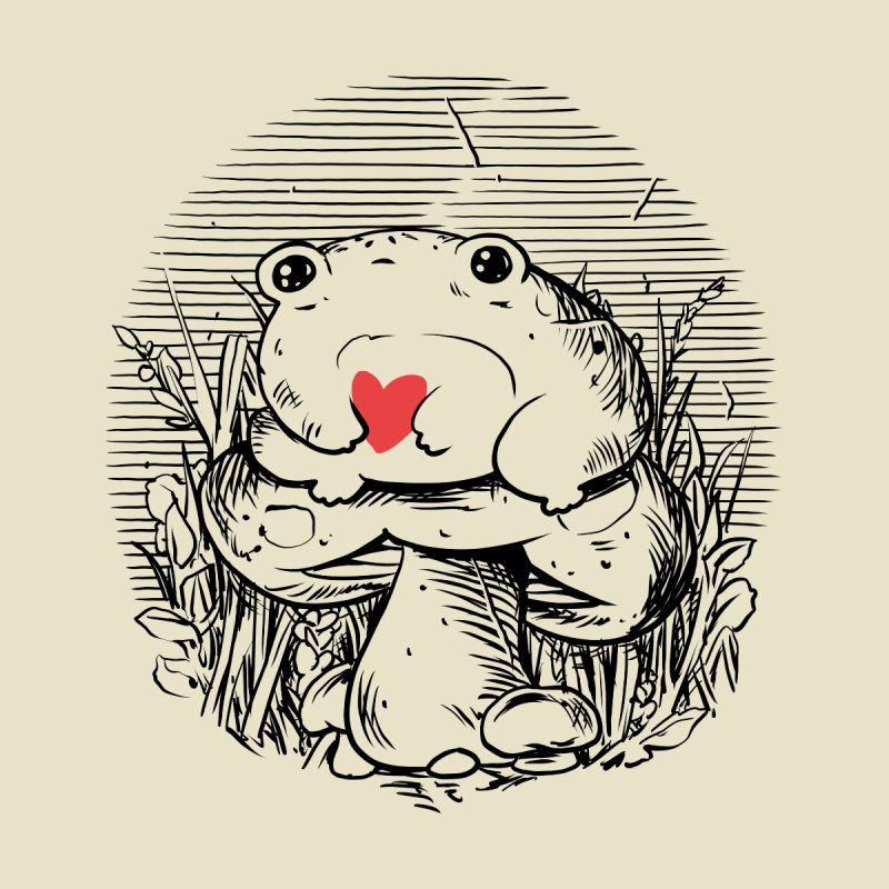 Cottagecore Chonky Heart Frog