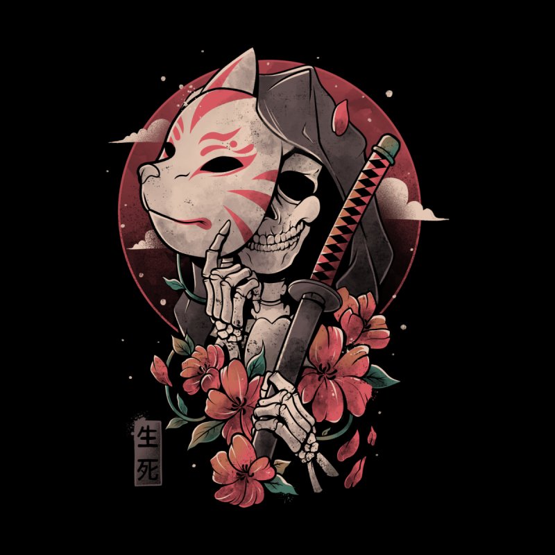 Death Messenger - Skull Anime Flowers