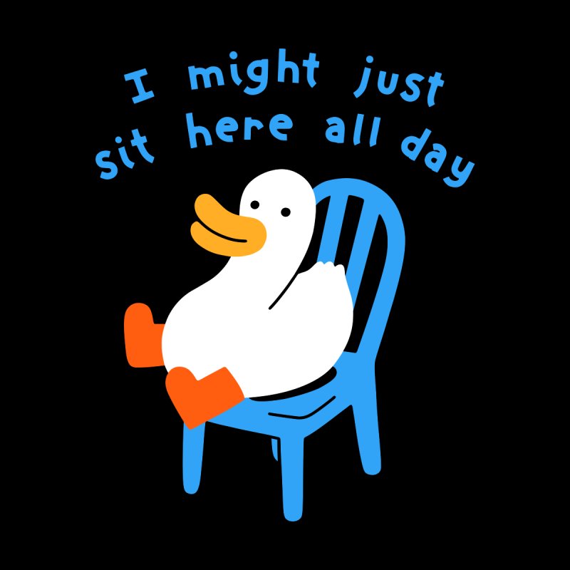 Duck Sitting in a Chair
