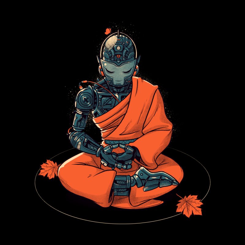Meditation Robot Monk