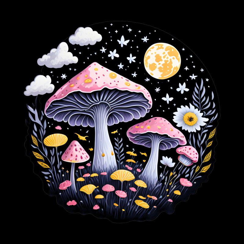 Pink Mushrooms V1