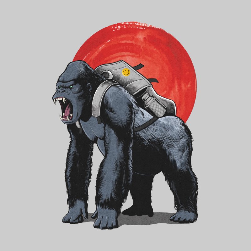 Silver Backpack Gorilla