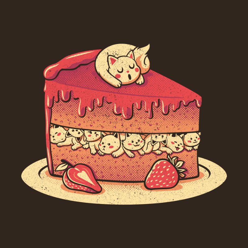 Strawberry Kitten Cat Cake