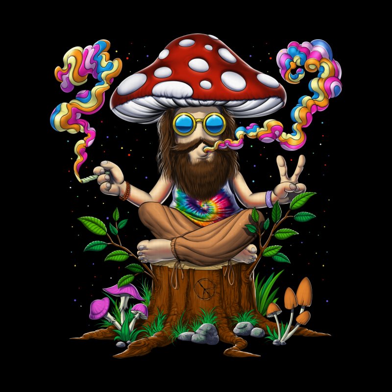 Tie Dye Hippie Mushroom