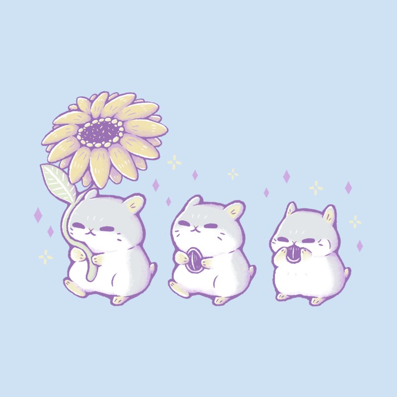 Cute Hamsters whit Sunflower