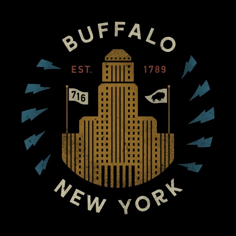 Buffalo, New York logo showcasing a distinctive buffalo design alongside the city's name in prominent typography.